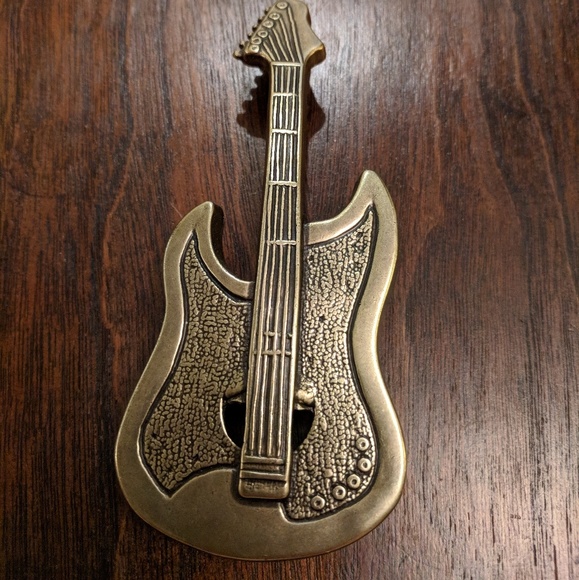 Unknown Accessories Vintage Brass Tone Guitar Buckle New Poshmark